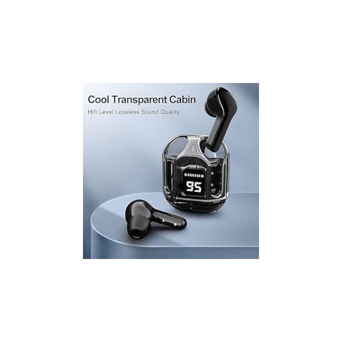 TiLECC BT30 ENC HiFi Stereo Wireless Bluetooth Earbuds with Noise Cancellation – Black