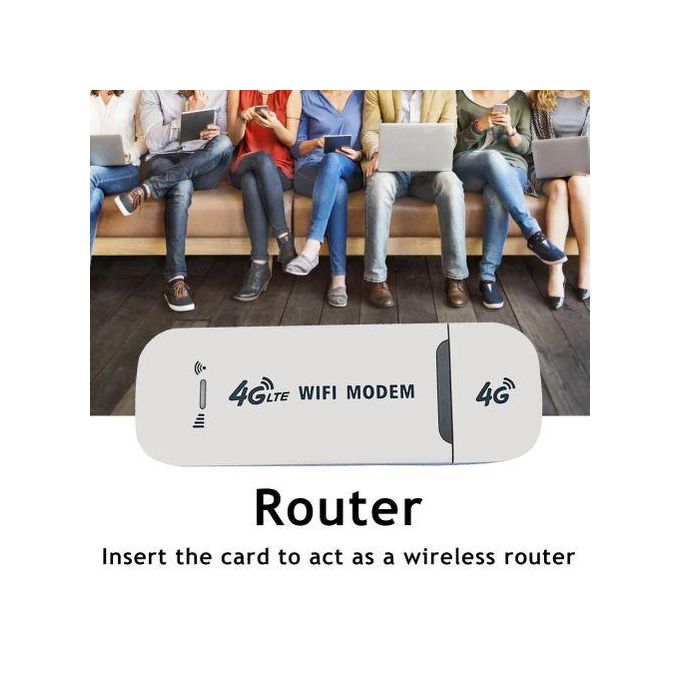 White 4G LTE USB WiFi Router Modem