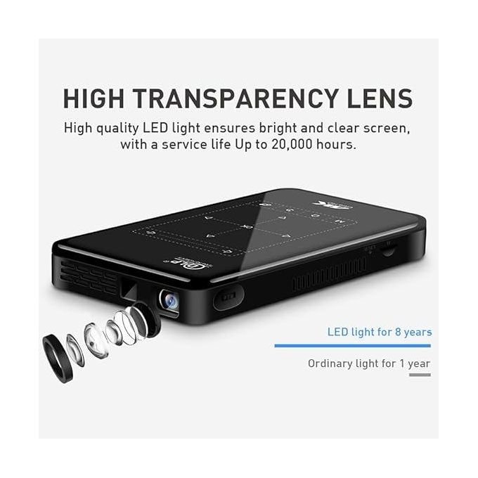 Compact 4K Projector with WiFi and Bluetooth – Black in kumasi