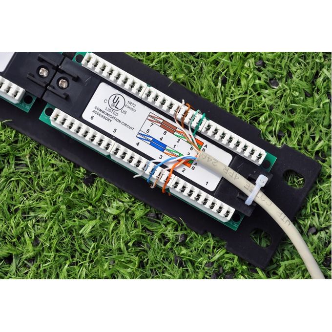 19” 1U Rack Mount 24-Port Cat6 Patch Panel