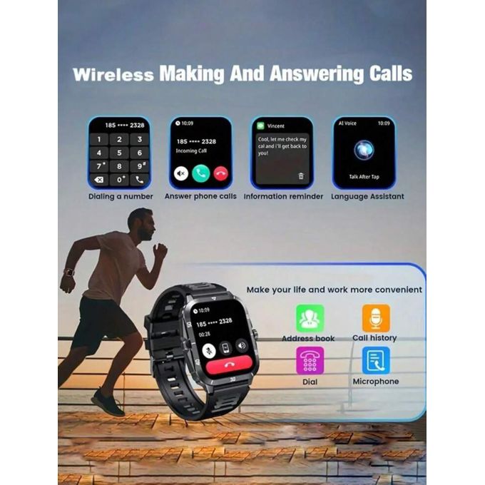 HD LCD Smartwatch with Full Touch and Call Features, Compatible with iOS and Android Phones — product view 4