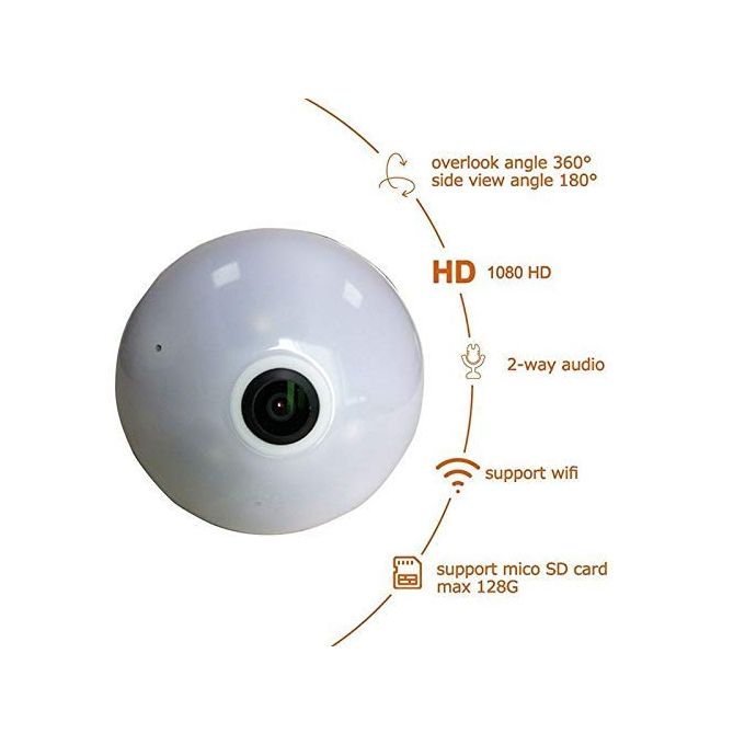 360-Degree Surveillance Light Bulb – White