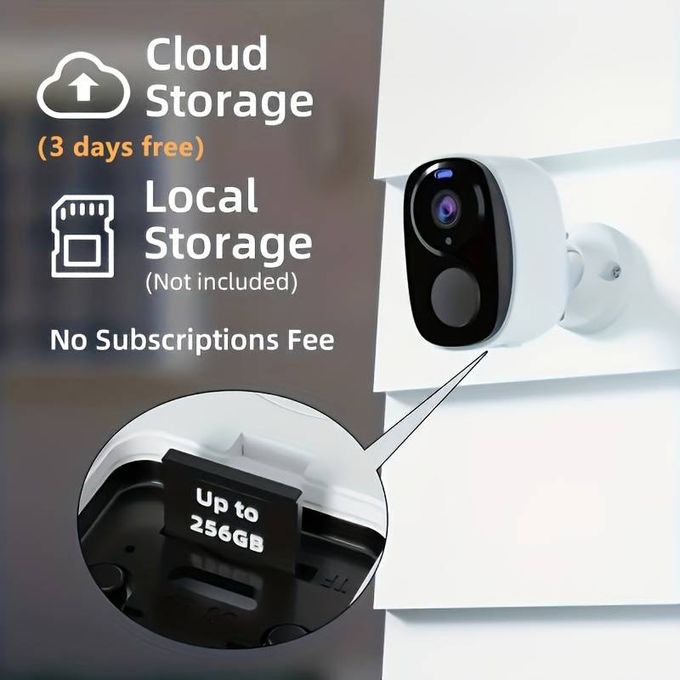 2K WiFi Security Camera with AI Motion Detection, Floodlight, and Color Night Vision