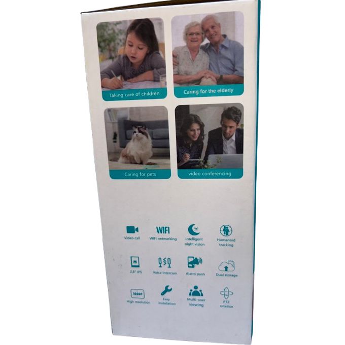 White HD WiFi Camera with One-Touch Video Calling — product view 4