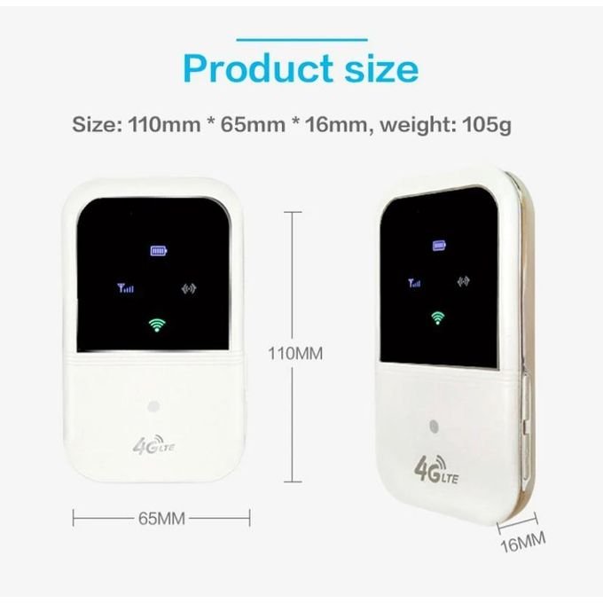 Universal Portable WiFi Router with SIM Card Slot for Travel – White in kumasi — product view 3