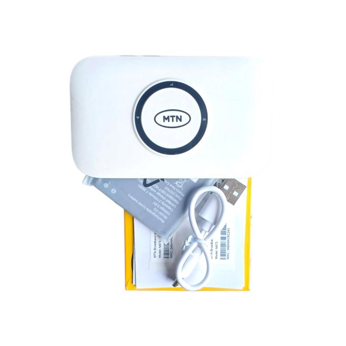 MTN Superfast 4G LTE Universal Mifi N873 White WiFi Cart – High-Speed Connectivity
