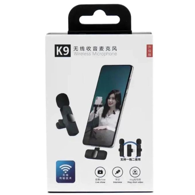 K9 Pro Wireless Microphone – Black