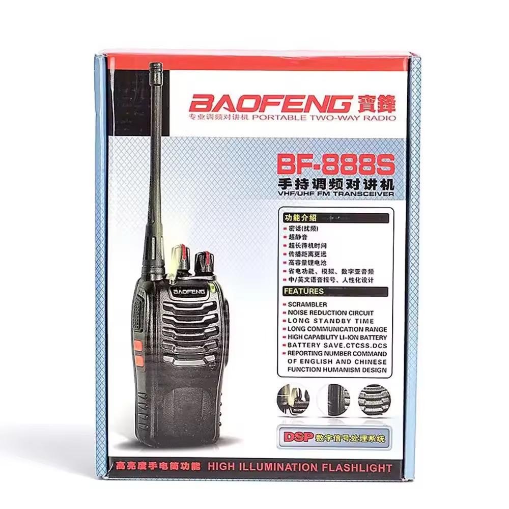 Buy Walkie Talkie 1/2 PCS Baofeng BF-888S Walkie Talkie 5W Two-way Radio Portable Radio Wireless Copy Frequency16CH Comunicador Transceiver J241116 in Kumasi