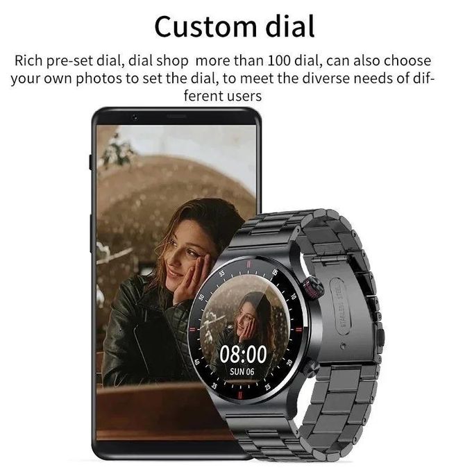 Bluetooth NFC Smart Watch for Men with ECG Health Monitoring