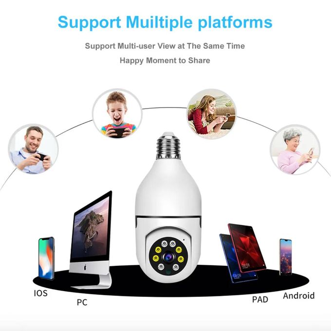 E27 Bulb Security Camera – HD Home Surveillance with WiFi and Full Color Night Vision — product view 5