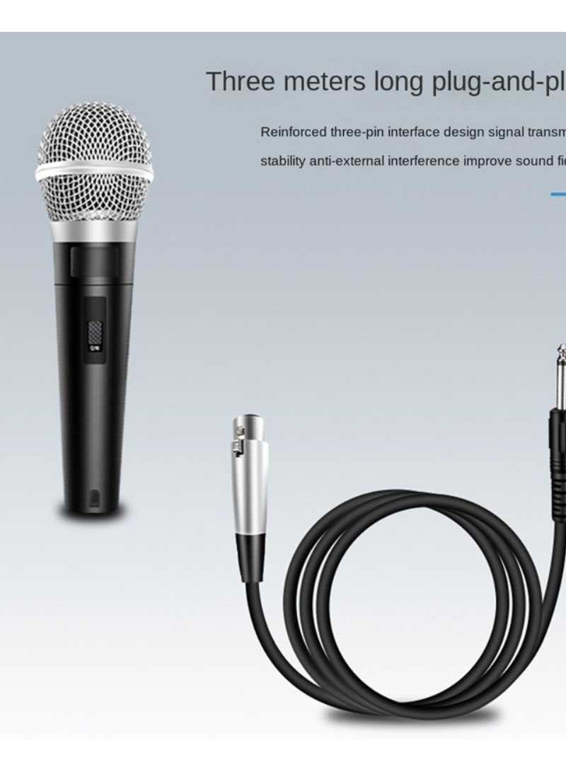Buy MOVING COIL HANDHELD WIRED DYNAMIC MICROPHONE UNIDIRECTIONAL MIC FOR STAGE SINGING HOME KTV MEETING (D2.36 X H9.84)INCH in Kumasi