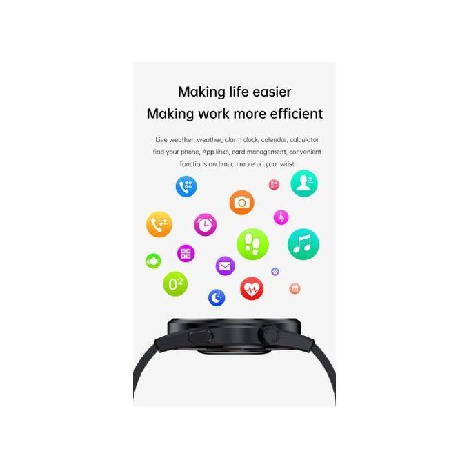OVO TOUMI Bluetooth Smart Watch with IP68 Waterproofing, Blood Oxygen Monitor, and 420*420 HD Display