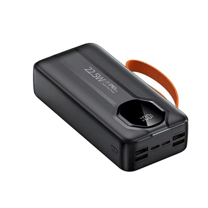 P9 – Extra-Large 40,000 mAh Power Bank with Integrated Multi-Charging Cables – BLACK