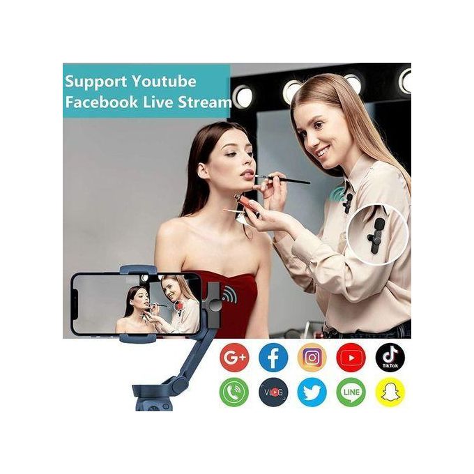 Black USB C Wireless Lavalier Microphone
