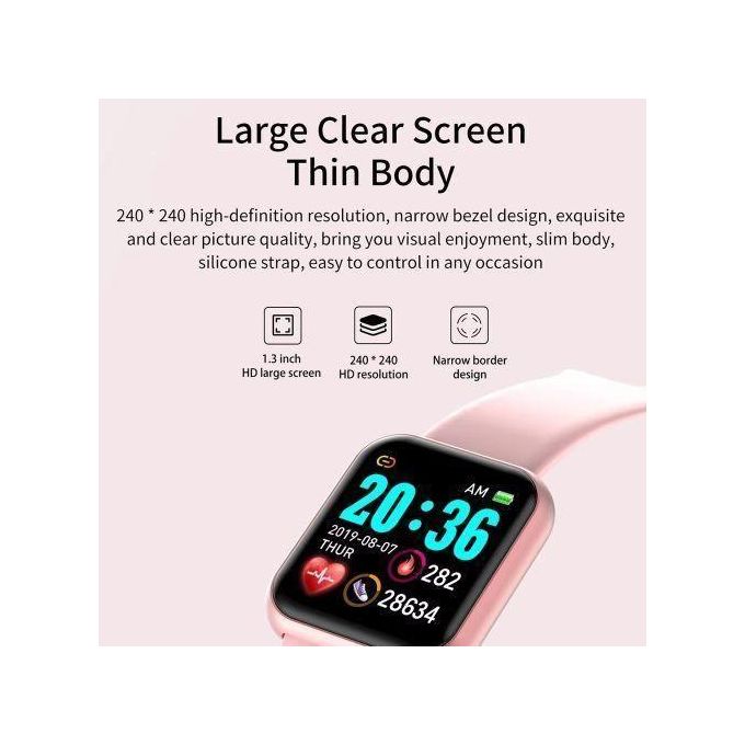 Unisex Smart Watch – Bluetooth Fitness Tracker featuring Heart Rate and Sleep Monitoring, IP68 Water Resistance, Music Control, 1.4-Inch Display