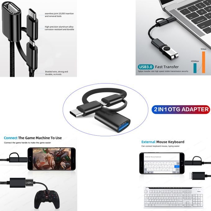 128 GB OTG USB Flash Drive Type C Adapter – Set of 3 – Black in kumasi