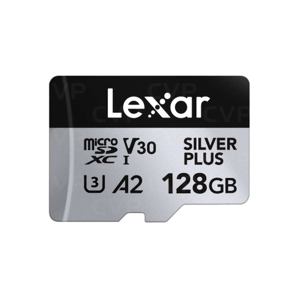 Lexar Professional 128GB Silver Plus MicroSDXC™ UHS-I Card with Read Speeds Up to 205MB/s and Write Speeds of 150MB/s