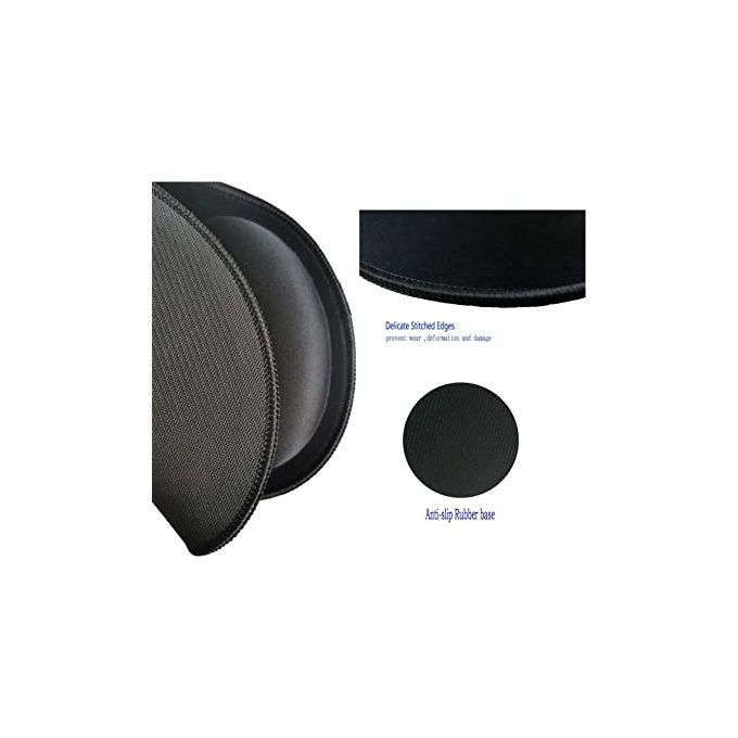 Black Comfort Mouse Pad with Wrist Support