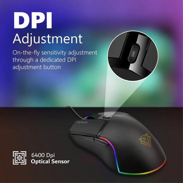 Vertux Wired Gaming Mouse for Maximum Performance