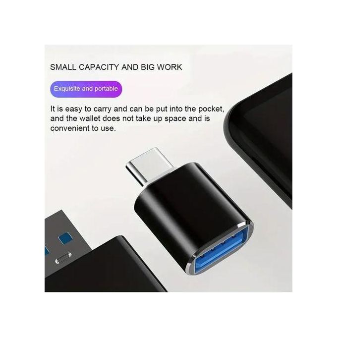 3-Pack Type C to USB OTG Adapter Converter