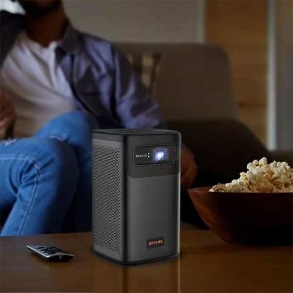 Porodo Android 9.0 960*540P DLP Portable Projector – Black