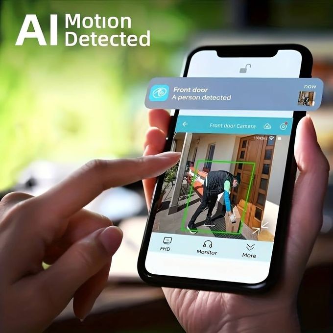 2K WiFi Security Camera with AI Motion Detection, Floodlight, and Color Night Vision