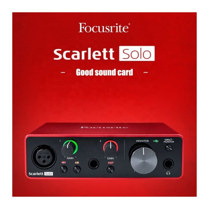 Focusrite Scarlett Solo Audio Interface – Red/Black