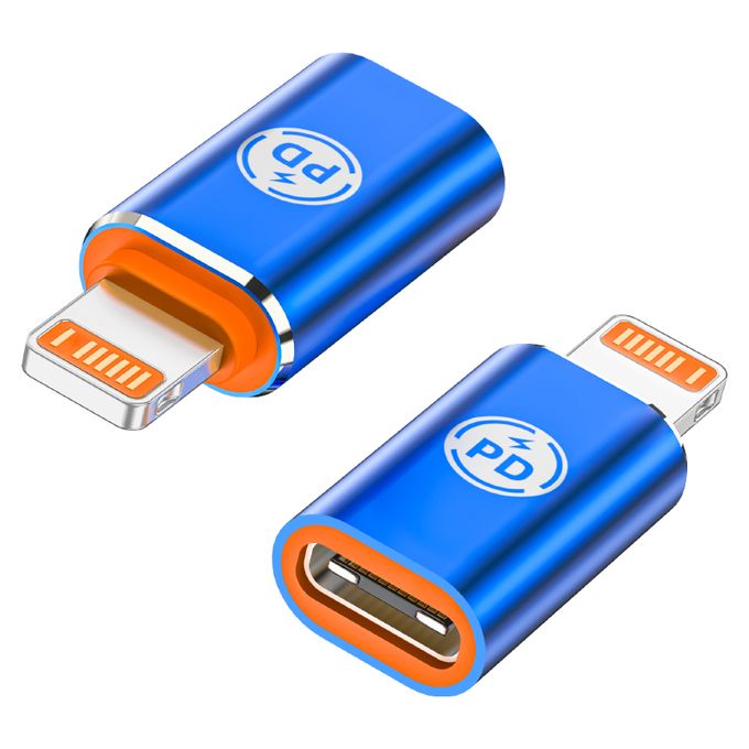 27W PD Fast Charging Adapter with Type-C and Apple Lightning Cable