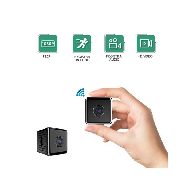 Wireless Mini Night Vision Camera – Black WiFi Surveillance Camcorder