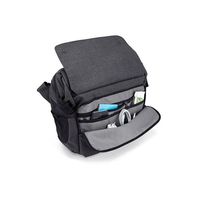 Case Logic Reflexion Lifestyle Large Cross-Body Bag for DSLR and iPad, Featuring Multiple Pockets and a Removable Camera Pod in Anthracite