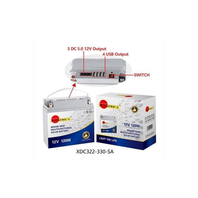 20A 12V Lead Acid Batteries Portable Energy Storage Power Station for Camping and Home Solar Emergency Backup