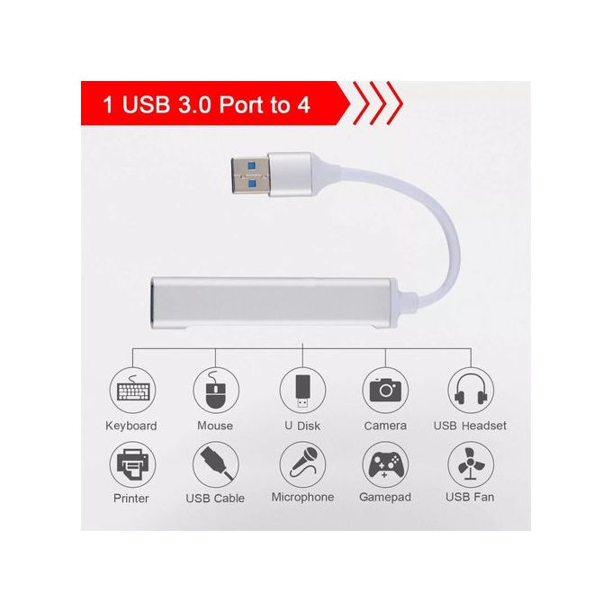 High-Speed USB 3.0 OTG Hub Adapter with 4 Ports