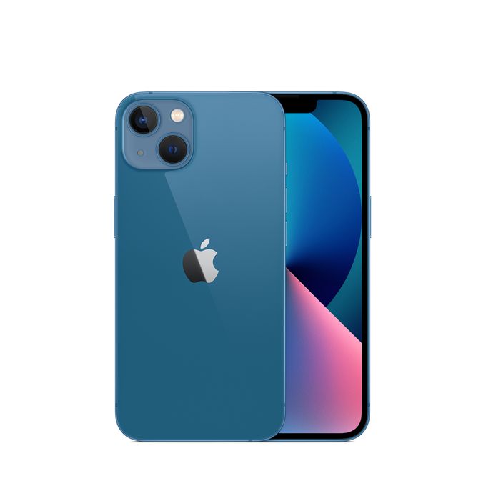Apple iPhone 13 – 4GB RAM, 128GB Storage, 12MP Rear and Front Cameras – Blue with Free Case and Screen Protector