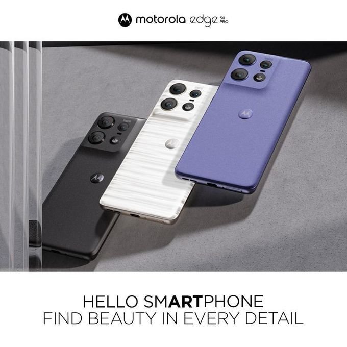 Motorola Moto Edge 50 Pro – 6.67″ Display – 512GB Storage + 12GB RAM – 50MP Rear Camera + 13MP Front Camera – 5000mAh Battery – Luxe Lavender Color + Complimentary Phone Case &… in kumasi