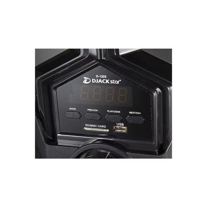 Black Bluetooth Home Theater System with USB and AC/DC Compatibility