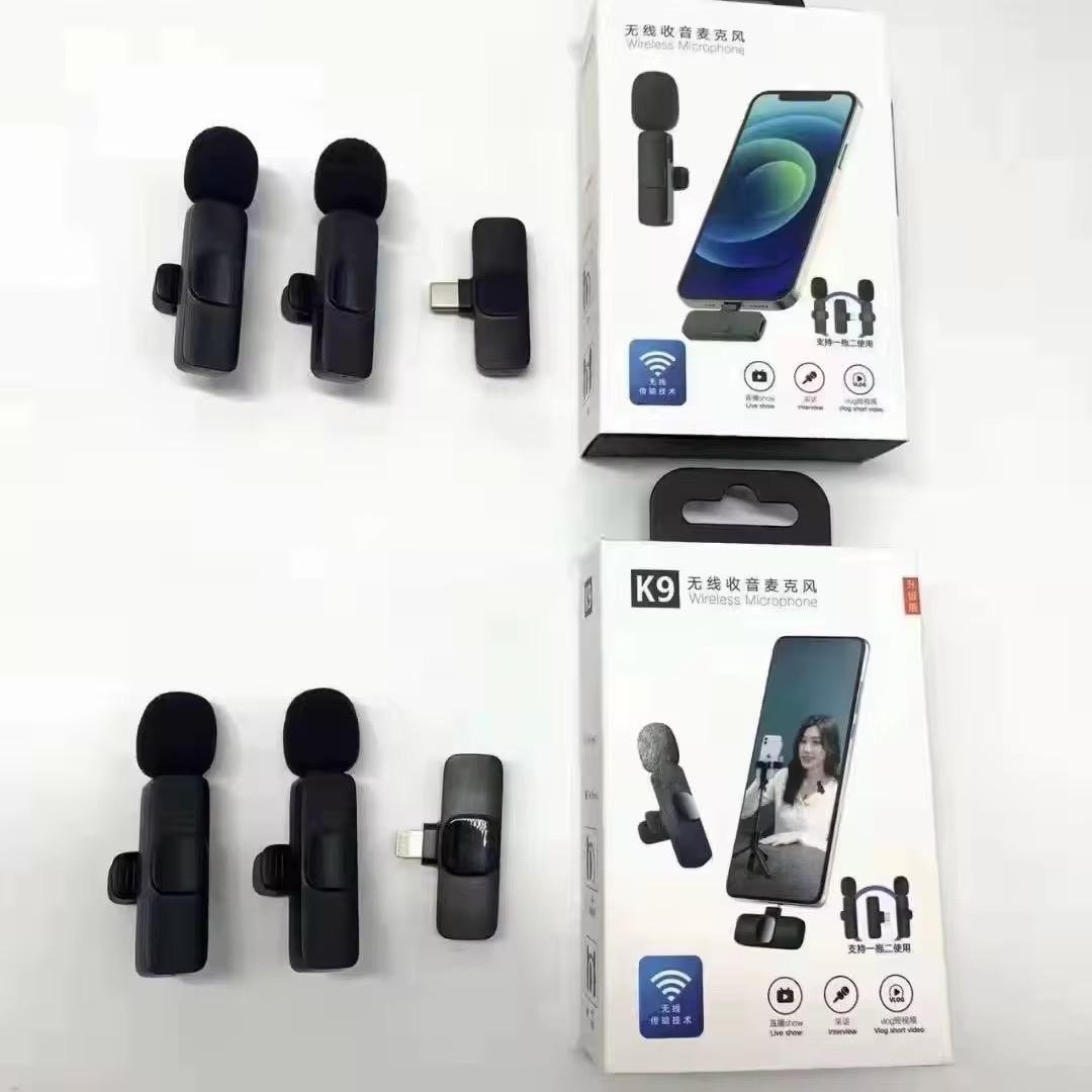 Buy Plug and play wireless lavalier microphone, suitable for video, recording, live broadcast, vlogging, interview wireless microphone K9 in Kumasi c