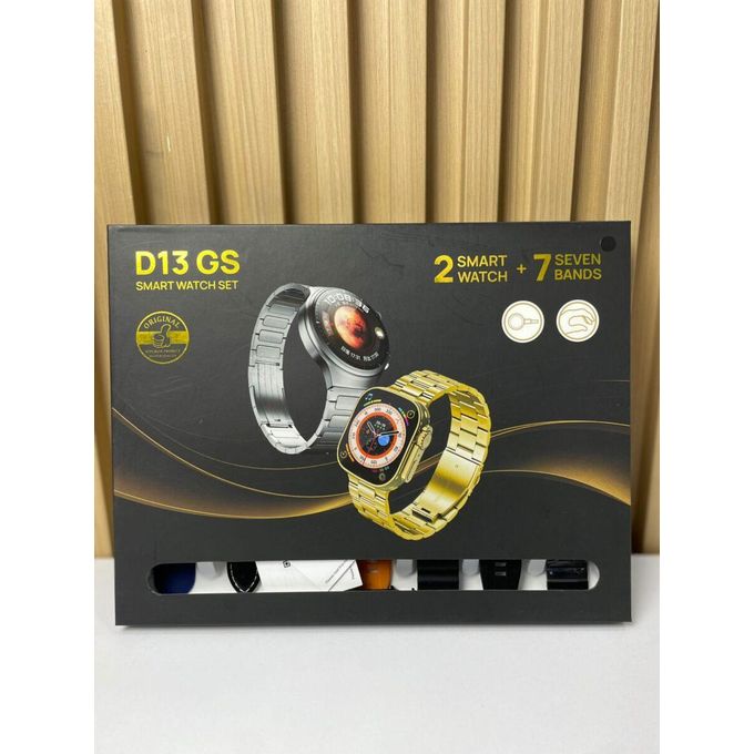 D13 GS Smart Watch – Black, Featuring 2 Dials and 7 Additional Straps (Includes 2 Smart Watches) — product view 5