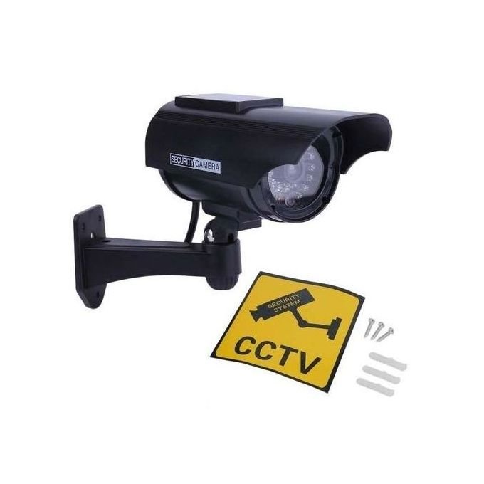 Black Dummy Outdoor Waterproof CCTV Security Camera with LED Flash