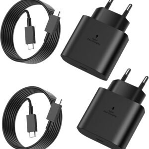 Buy 2er-Pack 25W USB C Ladegerät,Super Fast Charger mit 2M Ladekabel,Typ C Handy Netzteil Adapter für Samsung Galaxy S23S22S21 UltraS21+S20Note20S10S9, iPhone 15 ProiPad Pro, Huawei in Kumasi Adum