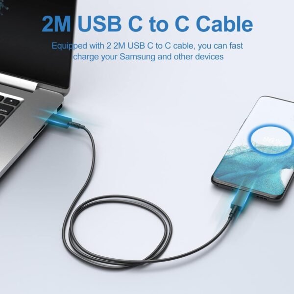 Buy 2er-Pack 25W USB C charger,Super Fast Charger mit 2M cable,Typ C for phones Adapter for Samsung Galaxy S23/S22/S21 Ultra/S21+/S20/Note20/S10/S9, iPhone 15 Pro/iPad Pro, Huawei in Kumasi Adum - Image 3