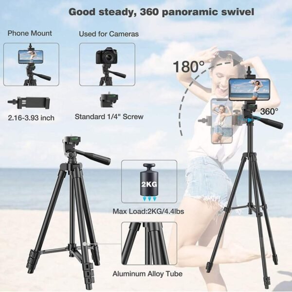 Buy DSLR Flexible Tripod Extendable Travel Lightweight Stand Remote Control For Mobile Cell Phone Mount Camera Gopro Live Youtube in Kumasi - Image 4