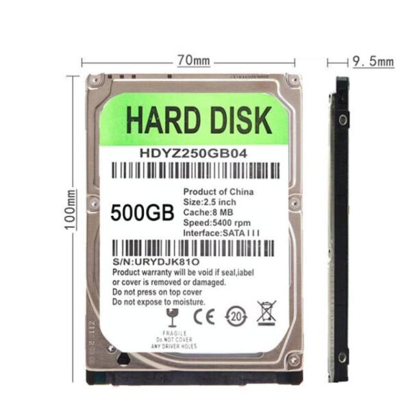Buy 2.5 Inch SATA III 5400 RPM Internal Hard Disk Drive With 80GB 120GB 160GB 250GB 320GB 500GB Internal HDD For Laptop PC Computer in Kumasi
