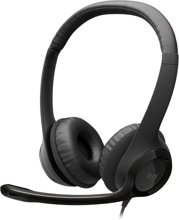 Buy Logitech H390 Wired Headset for PC/Laptop, Stereo Headphones with Noise Cancelling Microphone, USB-A, In-Line Controls, Works with Chromebook - Black in Kumasi - Image 5