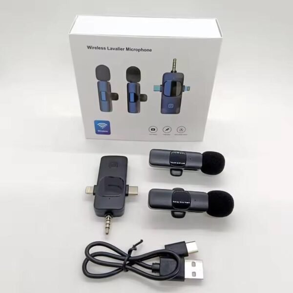 Buy Plug and play wireless lavalier microphone, suitable for video, recording, live broadcast, vlogging, interview wireless microphone K9 in Kumasi 1a