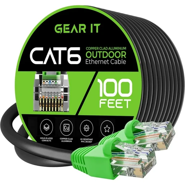 Buy GearIT Cat6 Outdoor Ethernet Cable  30m Copper Clad Aluminum internet cable in Kumasi