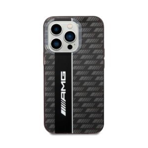 AMG Transparent Double Layer Case With Carbon Pattern II For iPhone 14 Pro Max - Black