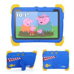 C Idea 10.1 Inch Kids Tablets Android 13 64GB+4GB SIM 6000mAh For Toddler Blue