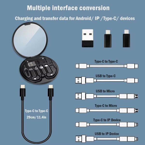 Buy Multifunction 60W Type C To Micro USB To Lightning Fast Charging Adapter Data Cable Kit for iPhone Samsung OTG Data Cable Set in Kumasi 1 - Image 3