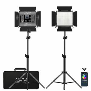 GVM Studio Led Light 800D-RGB - 2 Light Kit with Stand