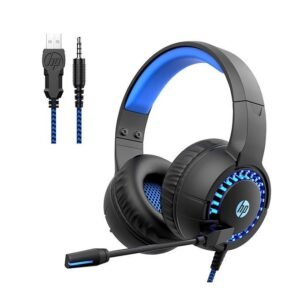 Hp Stereo Headset/Headphone With USB + LED + MIC - Black